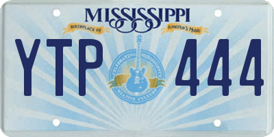 MS license plate YTP444