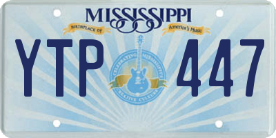 MS license plate YTP447