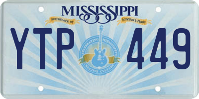 MS license plate YTP449