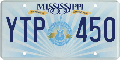 MS license plate YTP450