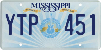 MS license plate YTP451