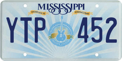 MS license plate YTP452