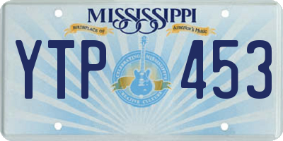 MS license plate YTP453