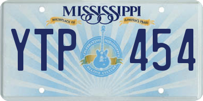 MS license plate YTP454