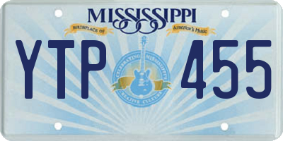 MS license plate YTP455