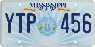 MS license plate YTP456