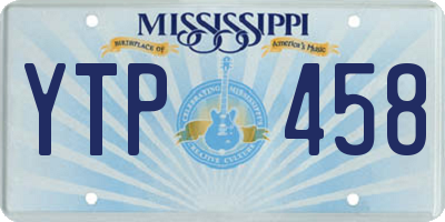 MS license plate YTP458