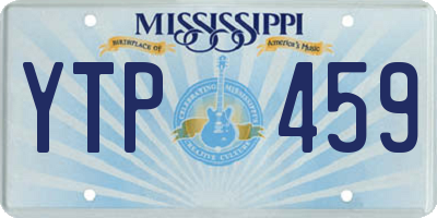 MS license plate YTP459