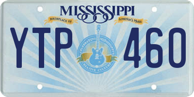 MS license plate YTP460
