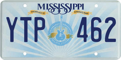 MS license plate YTP462