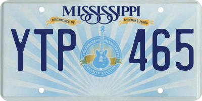 MS license plate YTP465