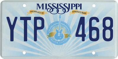 MS license plate YTP468
