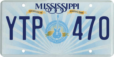 MS license plate YTP470