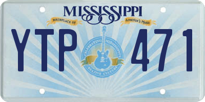 MS license plate YTP471
