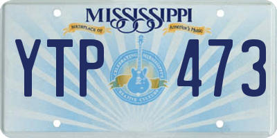 MS license plate YTP473