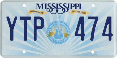 MS license plate YTP474