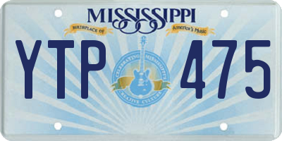 MS license plate YTP475