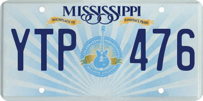 MS license plate YTP476