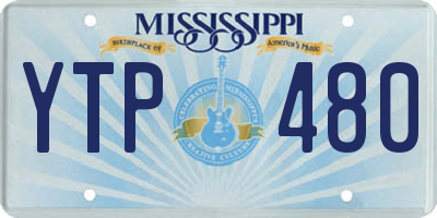 MS license plate YTP480