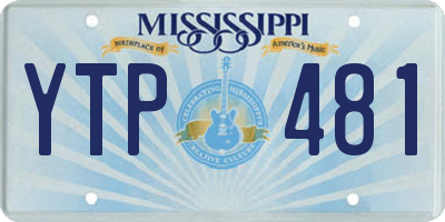 MS license plate YTP481