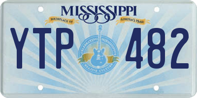 MS license plate YTP482