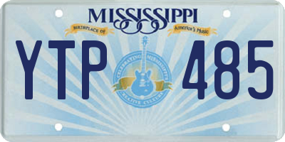 MS license plate YTP485