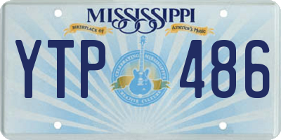 MS license plate YTP486