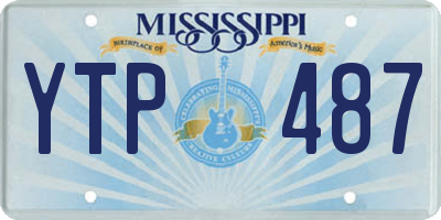 MS license plate YTP487