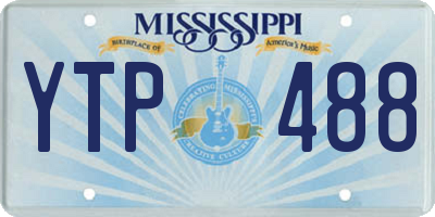 MS license plate YTP488