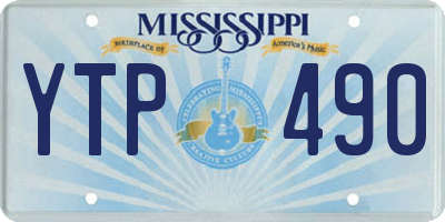 MS license plate YTP490
