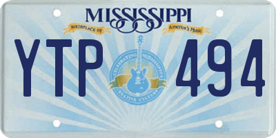 MS license plate YTP494