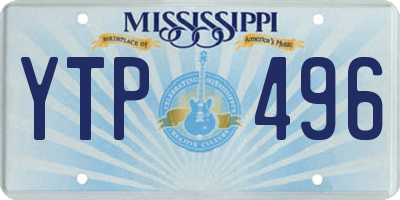 MS license plate YTP496