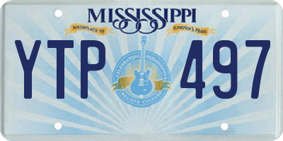 MS license plate YTP497