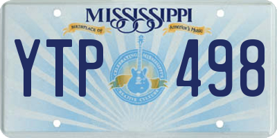 MS license plate YTP498