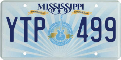 MS license plate YTP499