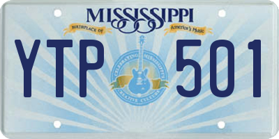 MS license plate YTP501