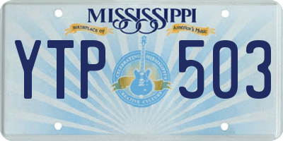 MS license plate YTP503