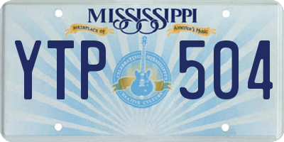 MS license plate YTP504