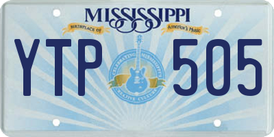 MS license plate YTP505
