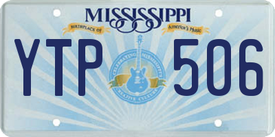 MS license plate YTP506