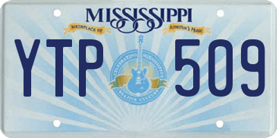 MS license plate YTP509