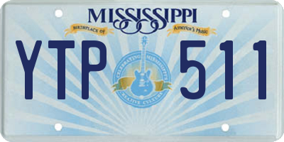 MS license plate YTP511
