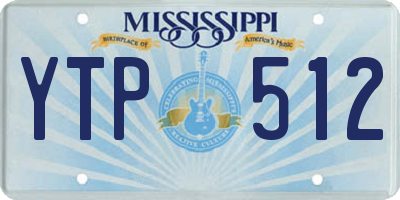 MS license plate YTP512