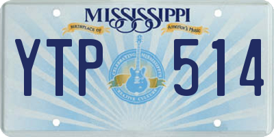 MS license plate YTP514