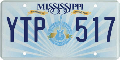 MS license plate YTP517
