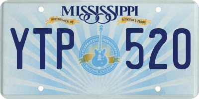 MS license plate YTP520