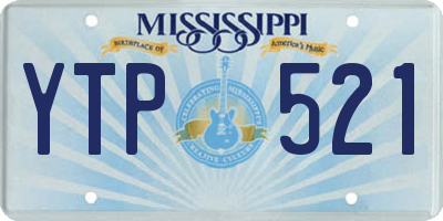 MS license plate YTP521