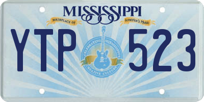 MS license plate YTP523