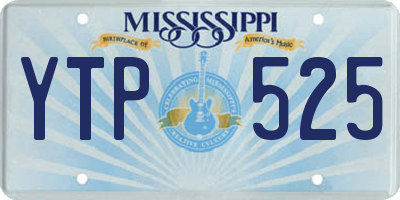 MS license plate YTP525