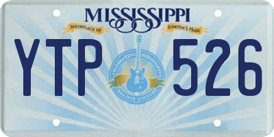 MS license plate YTP526